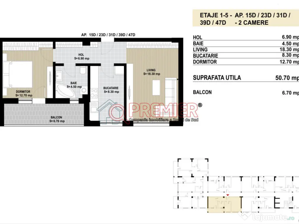 Apartament 2 camere - Postalionului / D. Cucului 