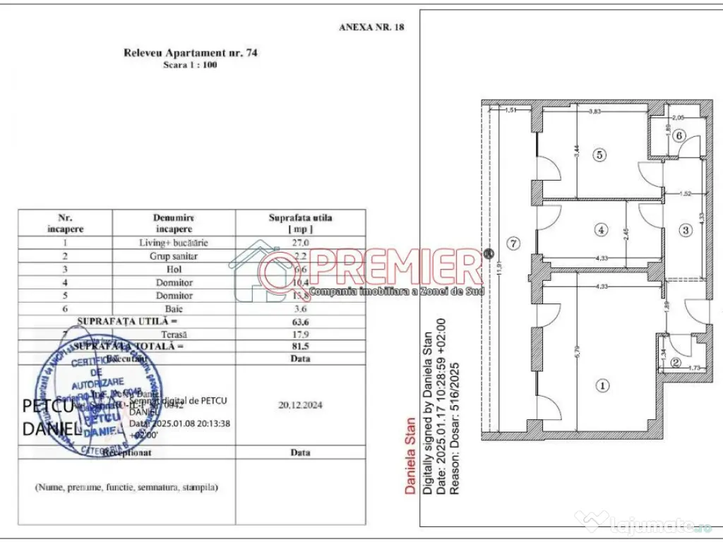 Delta Vacaresti - Targ Vitan - 3 camere cu terasa - Gata de 