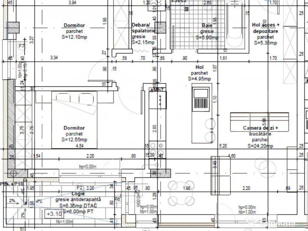 Apartament 3 camere, 66.30mp, et 2, lift, parcare, privelist