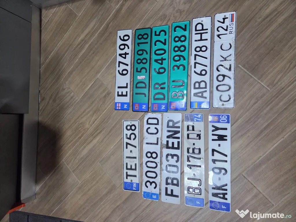 Numere auto /placute de inregistrare originale pentru colctionari
