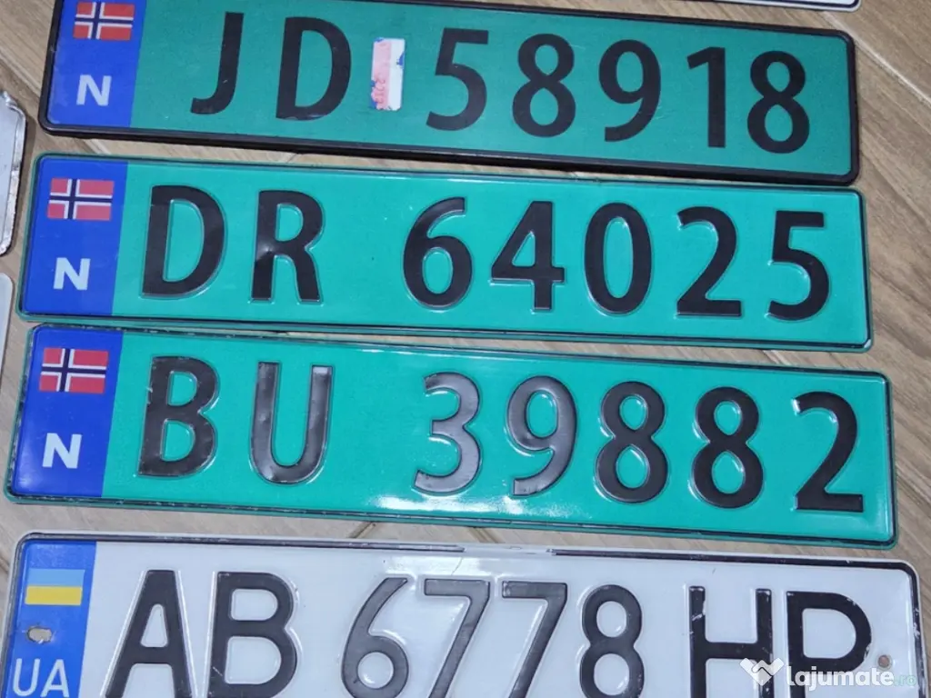 Numere auto /placute de inregistrare originale pentru colctionari