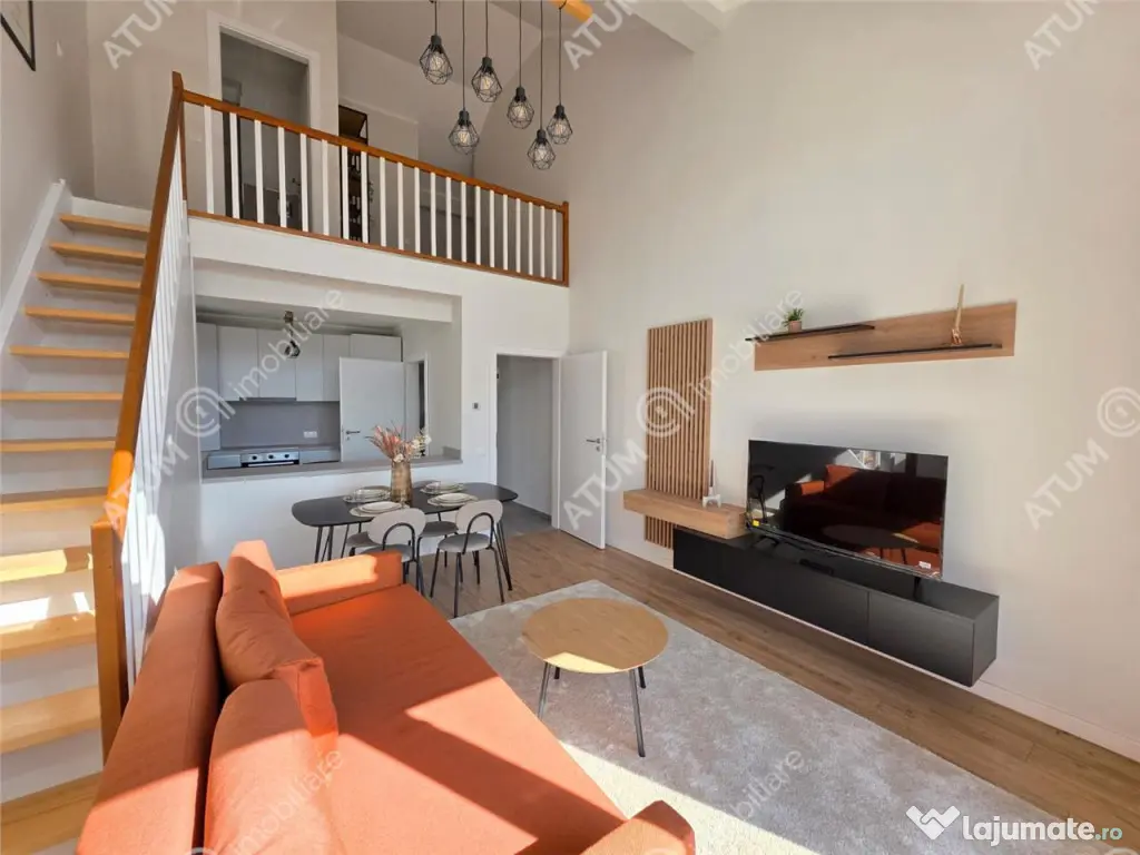 Penthouse cu 4 camere complet mobilat si utilat Turnisor Sib 