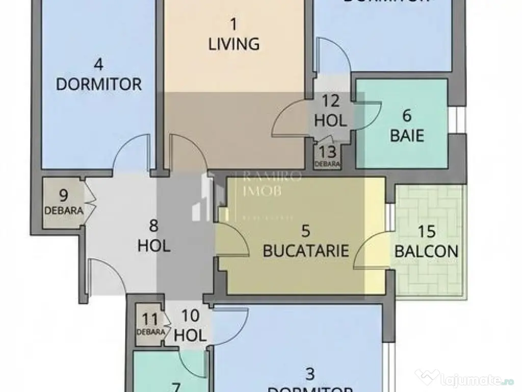 Apartament 4 camere, decomandat. Piata Rahova 