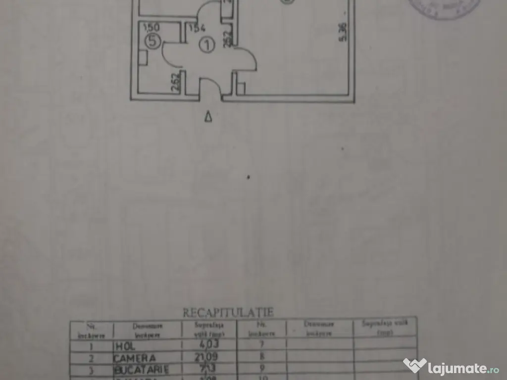 Apartament 1 camere decomandat, zona Buzaului, etaj 3. 