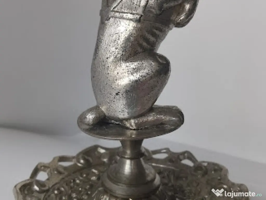 Mascotă Auto Epocă - Statuetă Leu Art Deco, Prespapiere Birou Alamă 