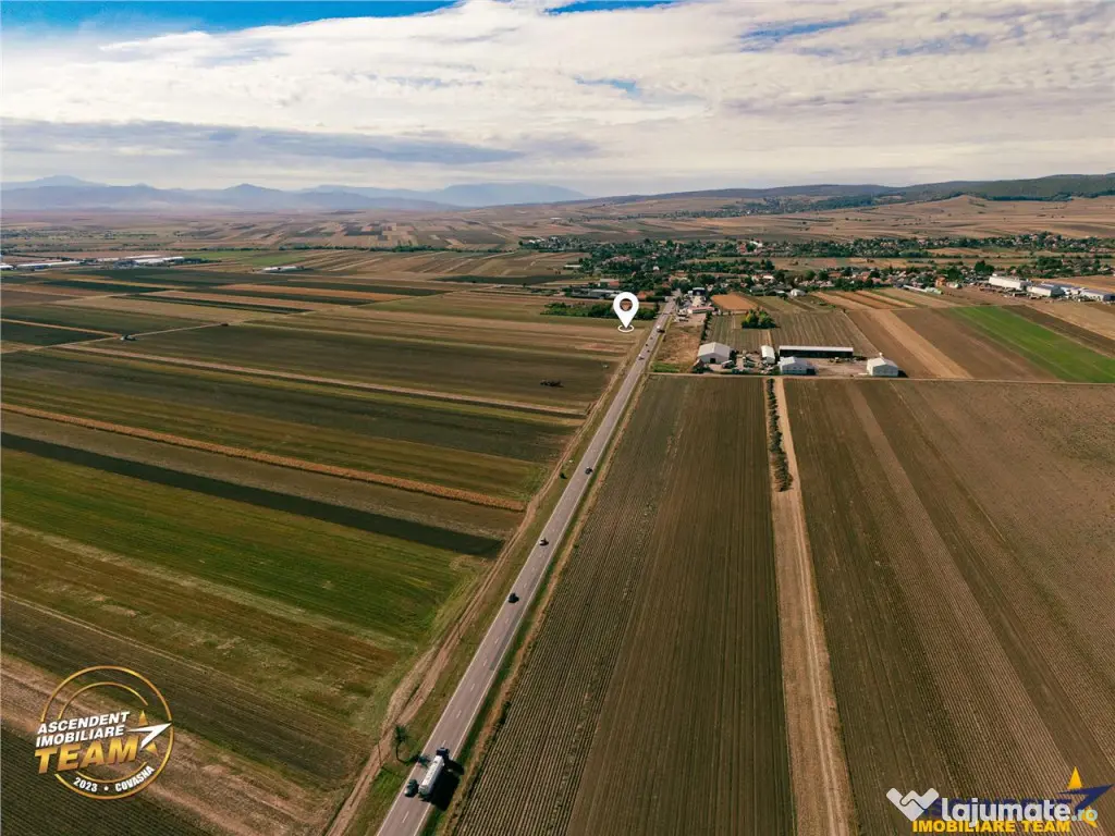 FILM! Teren intravilan 7.500 mp, deschidere dubla, DN11 (E57 