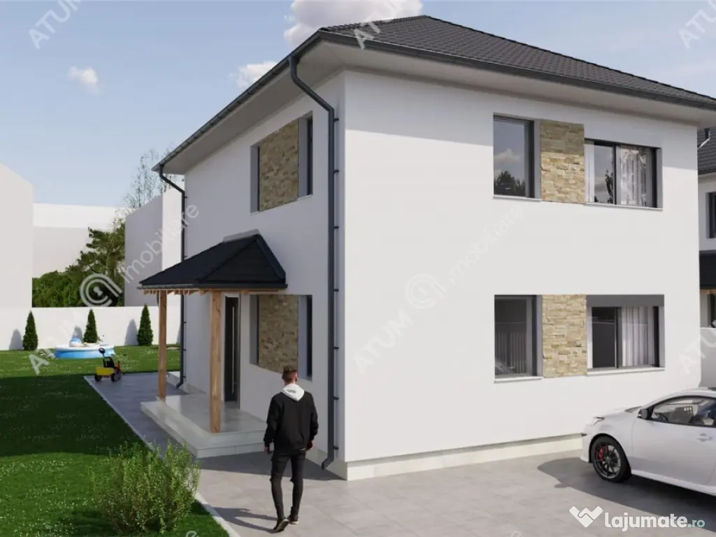 Casa individuala cu 4 camere si teren de 380 mp in Sura Mica 