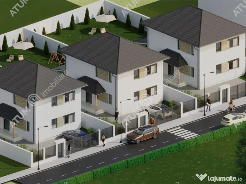 Casa individuala cu 4 camere si teren de 380 mp in Sura Mica 