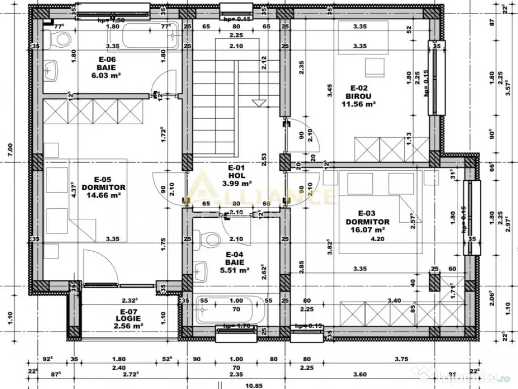 Vila individuala, 4 camere, 3 baie, curte 210mp 