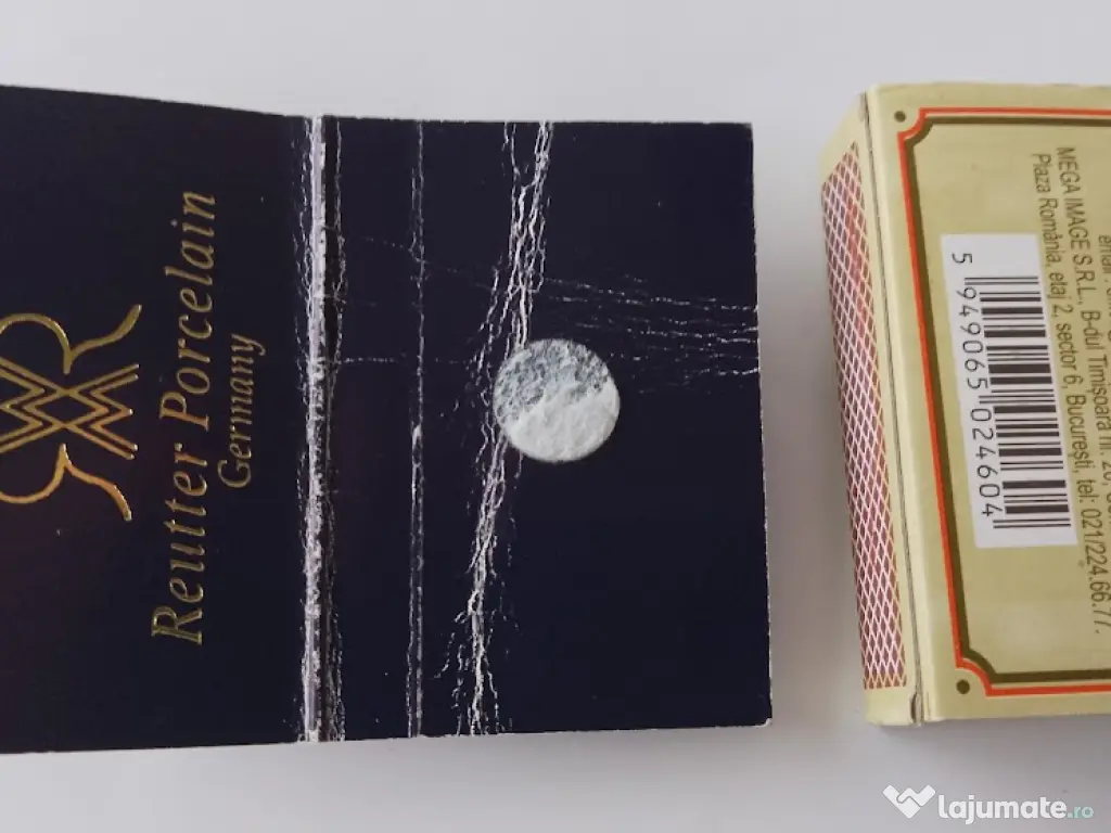 Miniatură Porțelan Reutter - Portret Împărăteasa Sisi, Aur 24K 