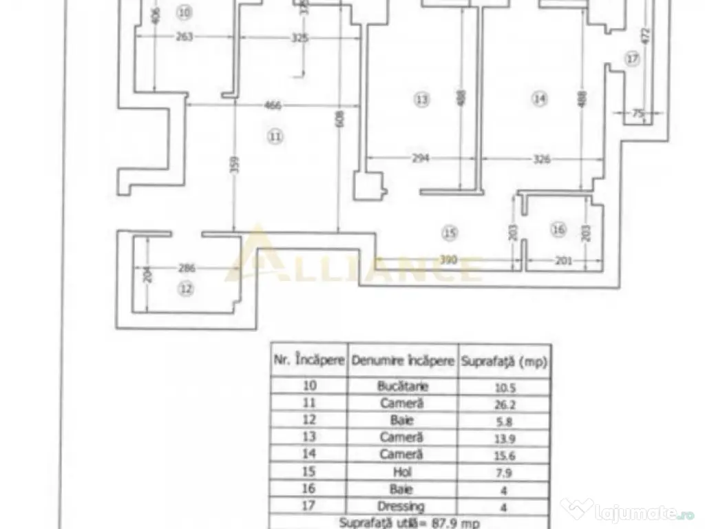 Apartament 3 camere 2 bai Confort City 