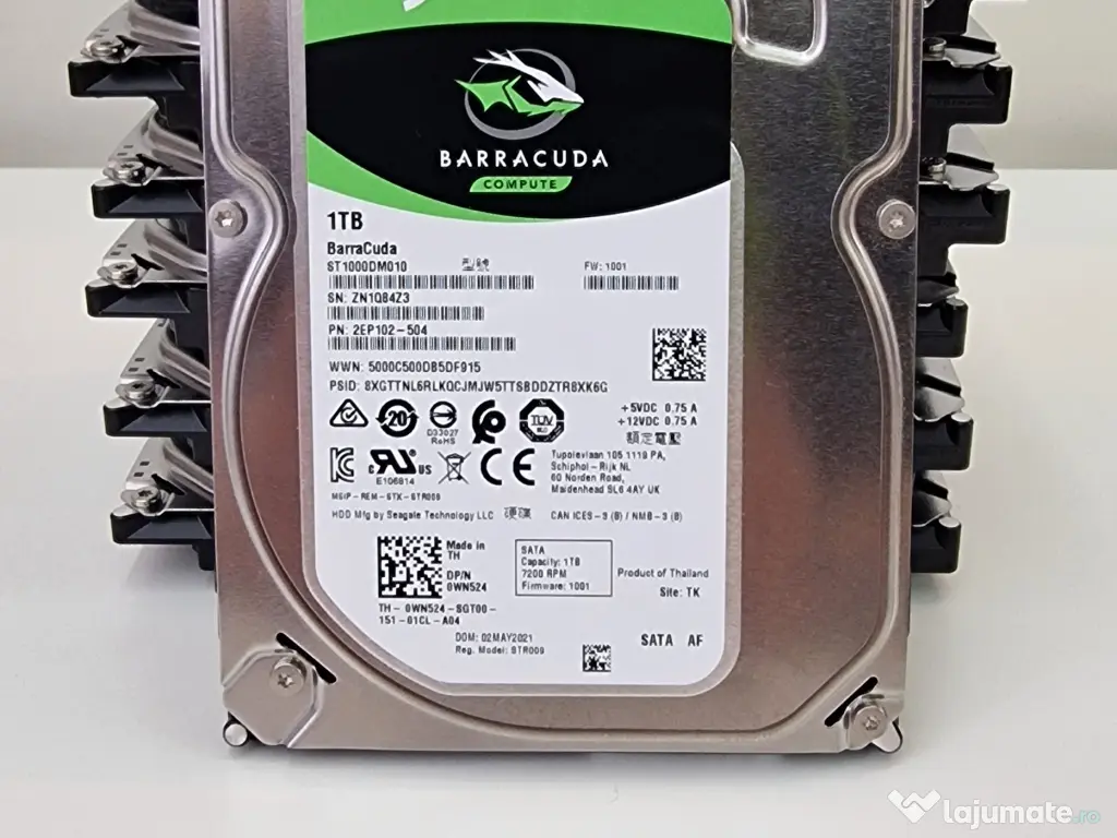 HDD Seagate BarraCuda 1TB – 9 bucăți disponibile 