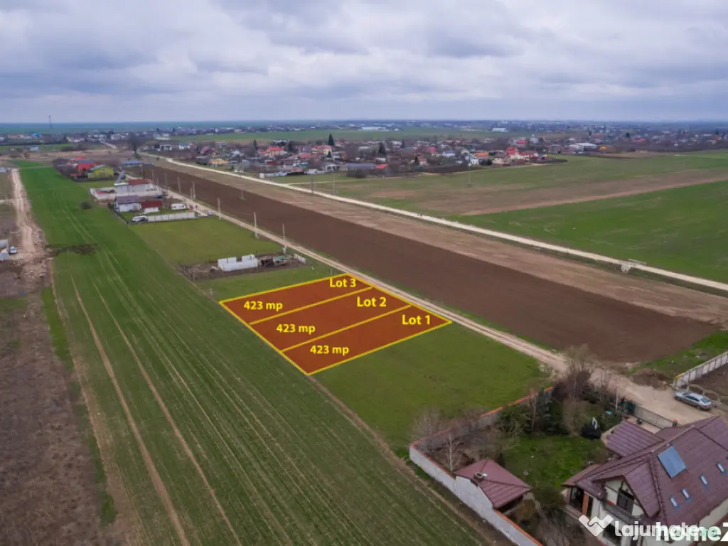 FRUMUSANI - VIOLETELOR, TEREN 423 MP, FRONT 14 M! 