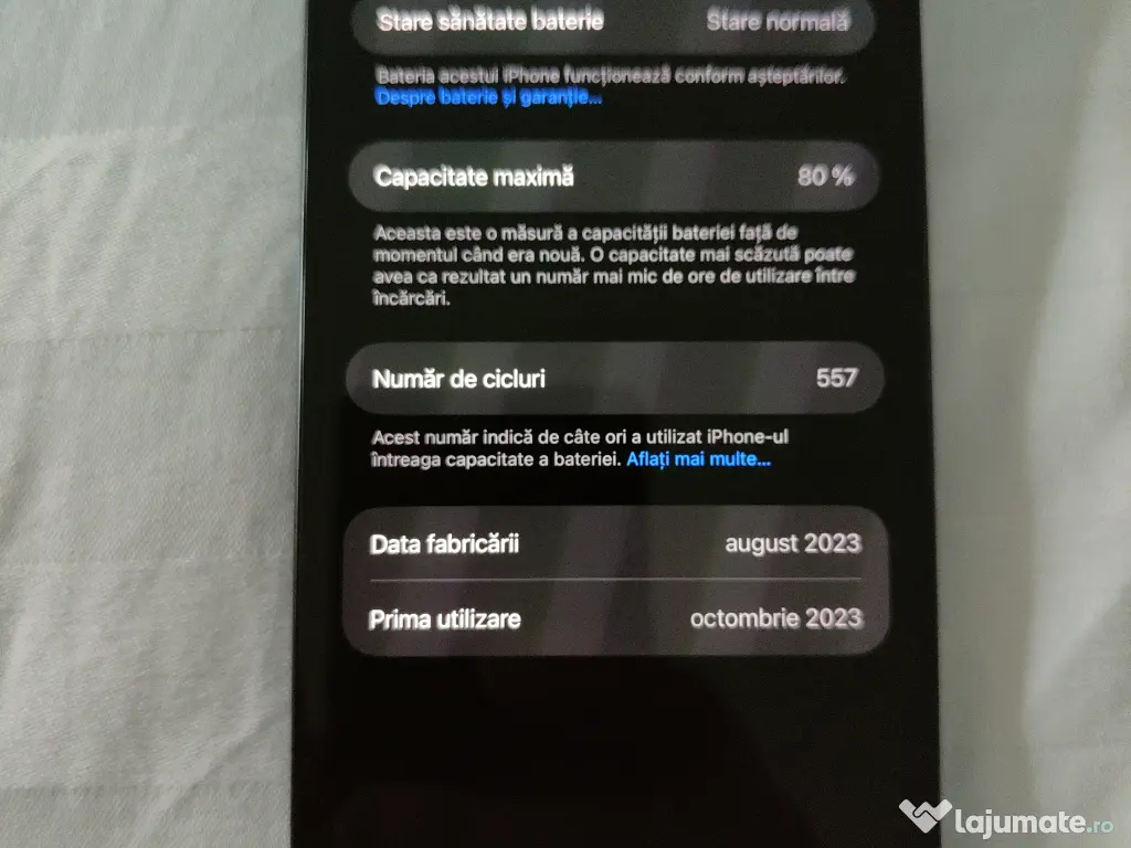 Iphone 15 pro max 512gb blue titanium  în cutie originală 