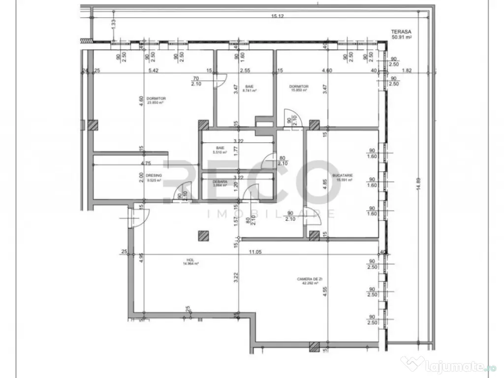 RECO Penhouse cu 3 camere 140 mp utili -ULTRACENTRAL-NOU 