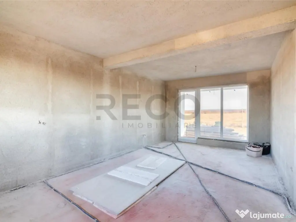 RECO Casa plan parter cu 3 camere, semifinisata, la 7 minute 