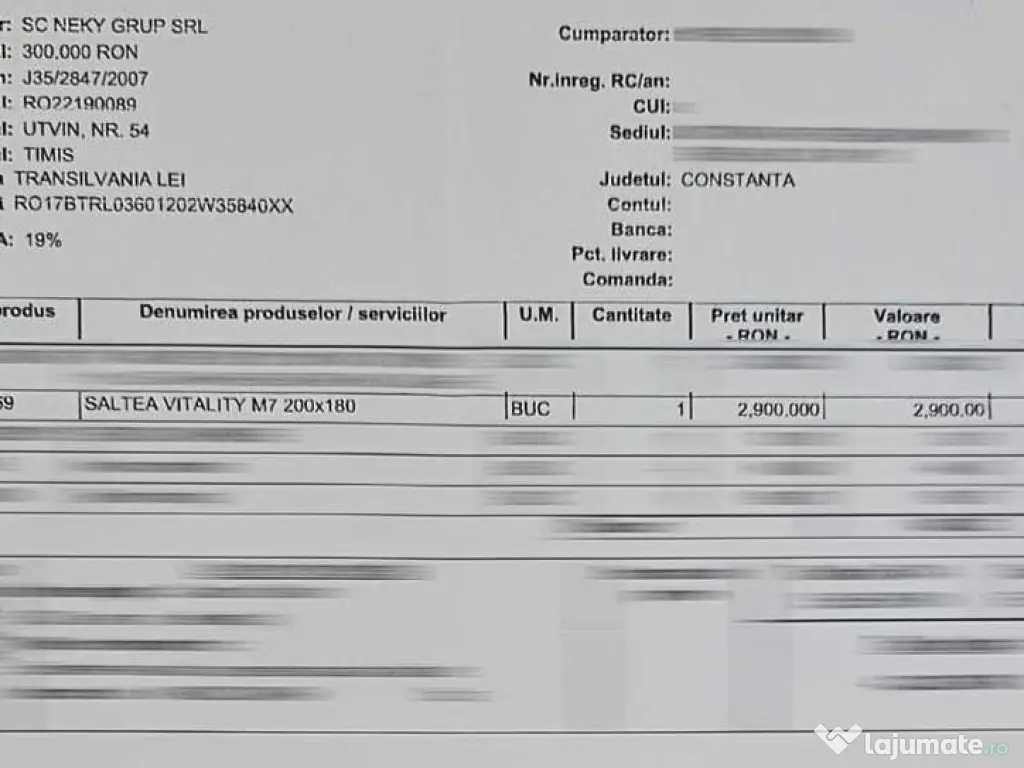 Saltea TIMFLEX spuma memorie si cocos 180x200 Vitality M7 - SUPER PRET 