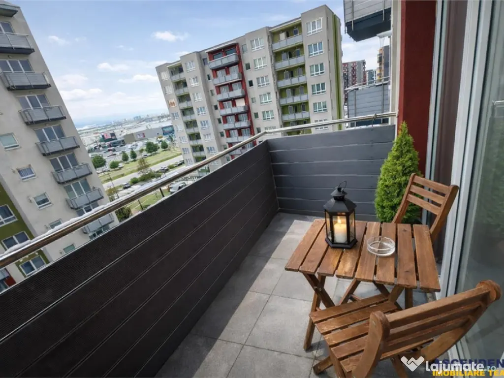 Tur 3D! Eleganta garsoniera, decomandata, mobilata, terasa, 