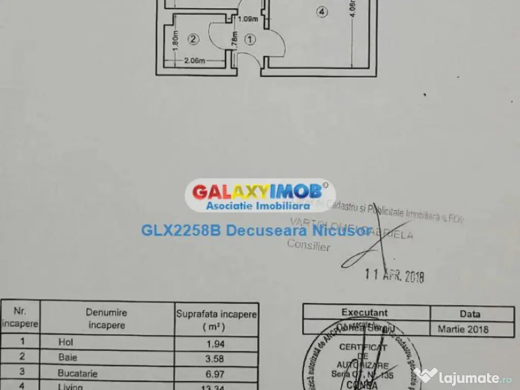 Garsoniera mobilata utilata Militari Residence 44.900 euro 