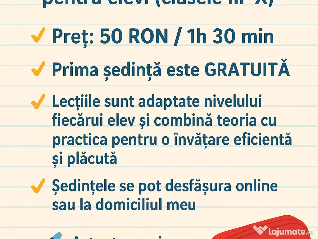 Meditații Engleză Copii și Adulți în Iași/Online 
