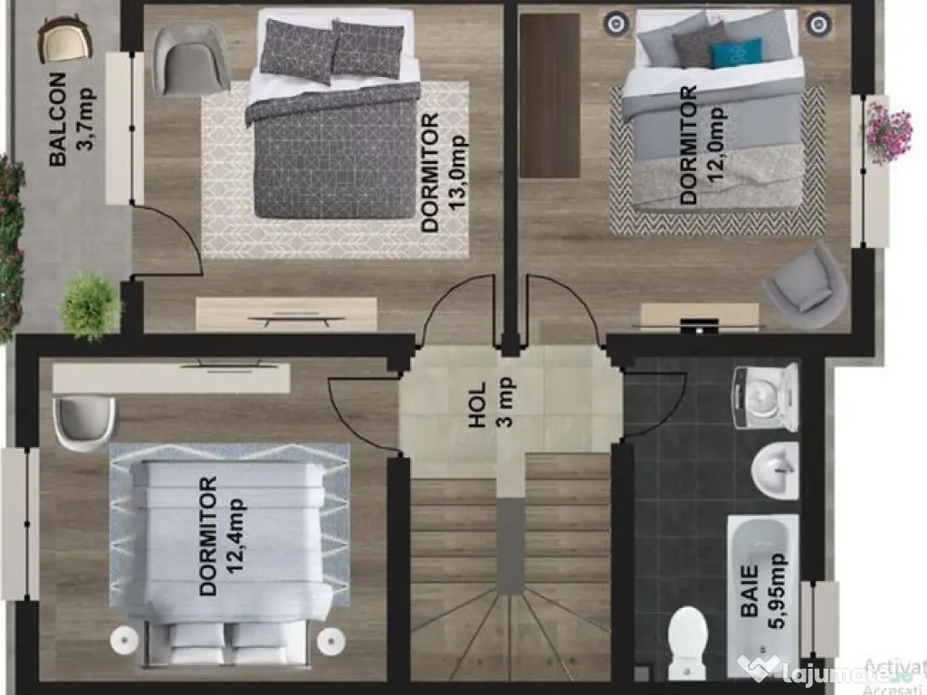 Vila la alb-mut.imed/4cam,2bai,pod gen.,parc.incl/Popesti...