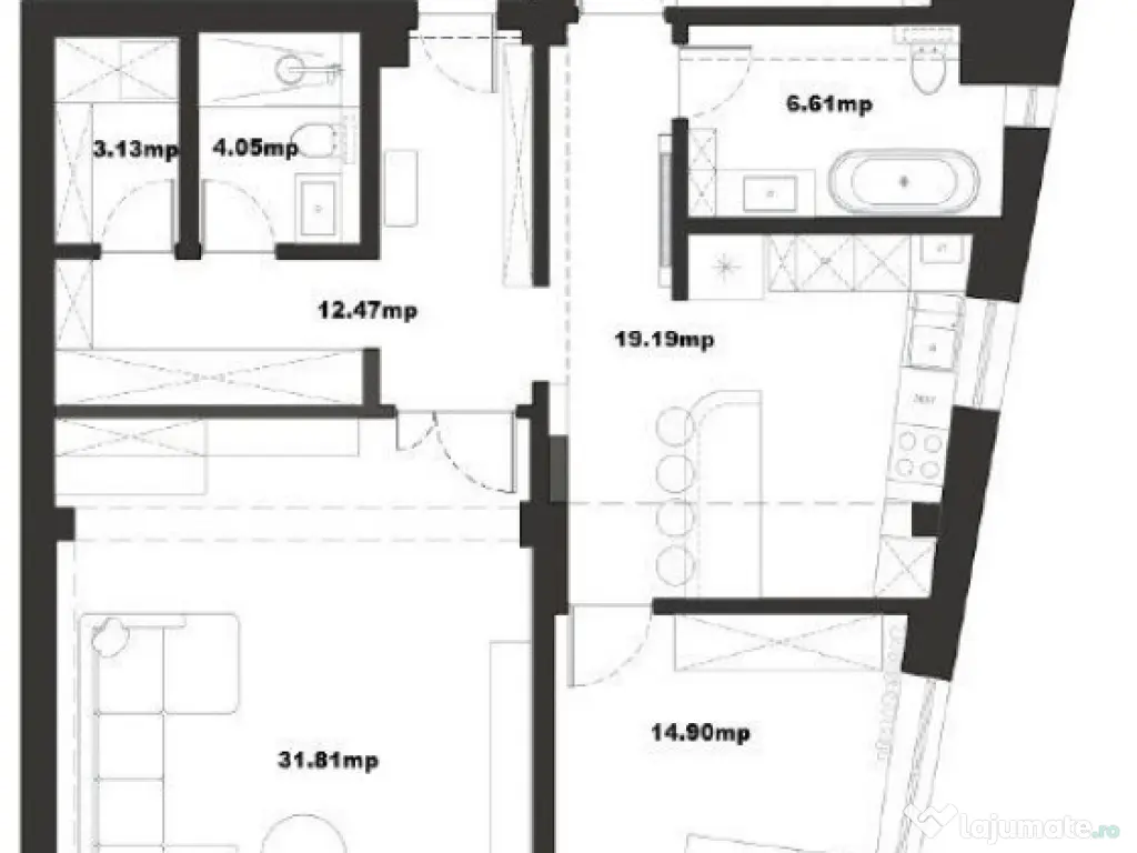 Timpuri noi | 3 camere | 119mp | et 5 | bloc 2015 | loc parc