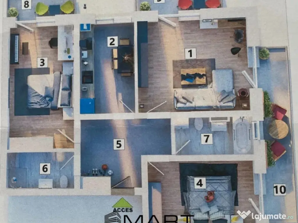 Apartament 3 camere Subcetate City Sanpetru 