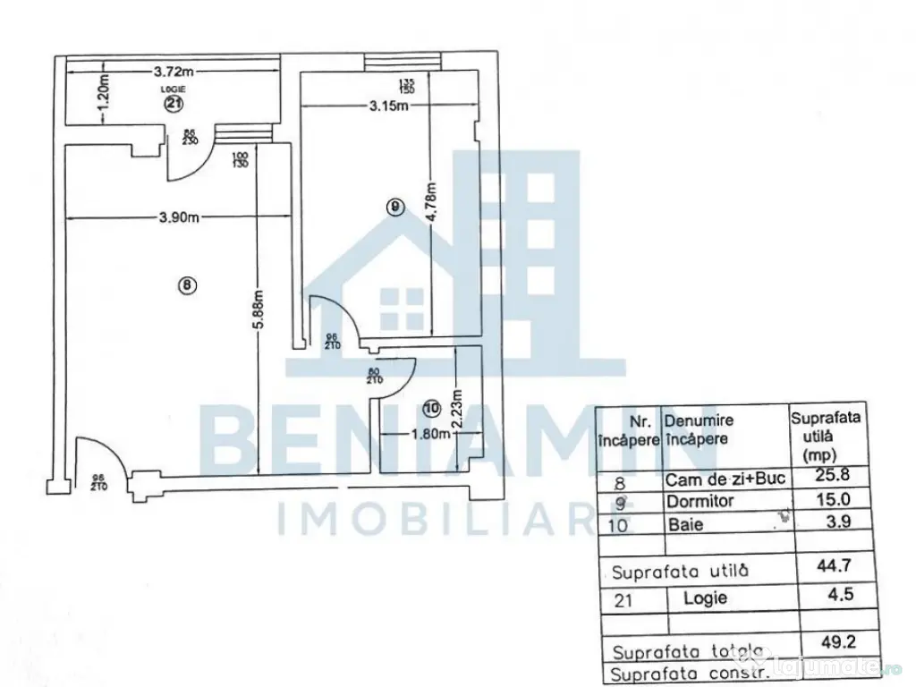 Doua camere Magnolia bloc nou parcare si curte privata -m... 