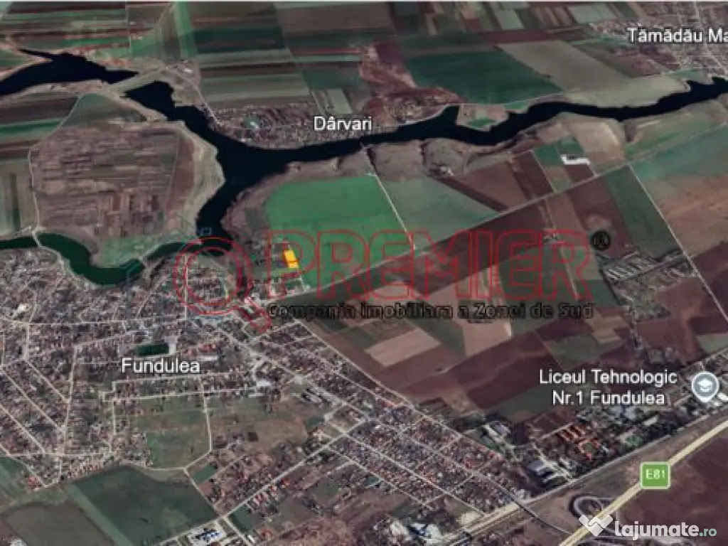 Teren Fundulea 1000 mp | 25 min Bucuresti | Deschidere 55m 