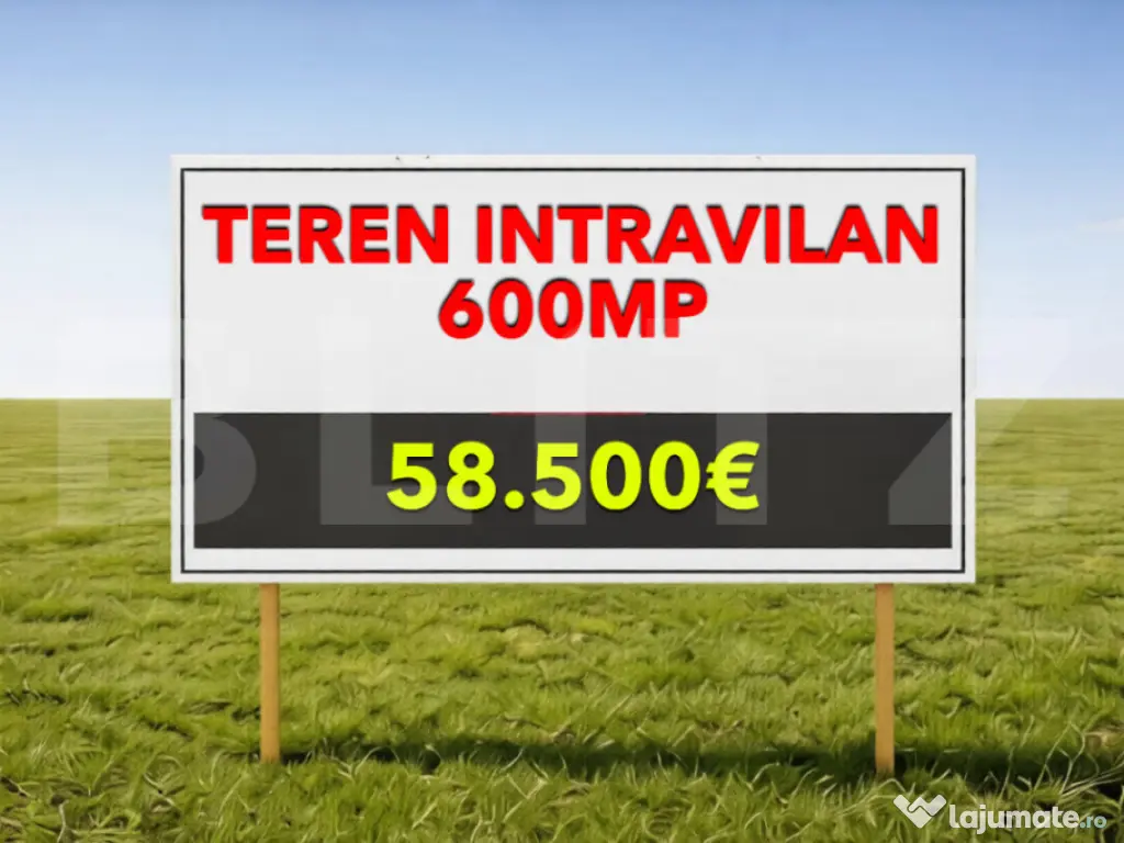 Teren intravilan 600mp utilitati Mosnita Noua 