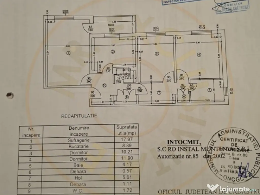 Apartament La Cheie - Eremia Grigorescu - mobilat si utilat 