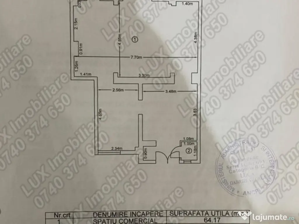 ID 8111 INCHIRIEM SPATIU* Str Isaccei! 