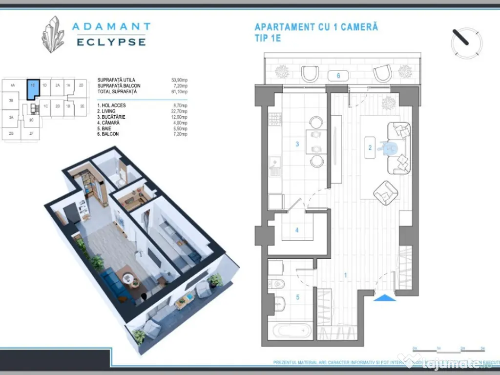ADAMANT ECLYPSE | 1 camera decomandat | TIP 1E ~ 61.1mp | CUG - Iasi