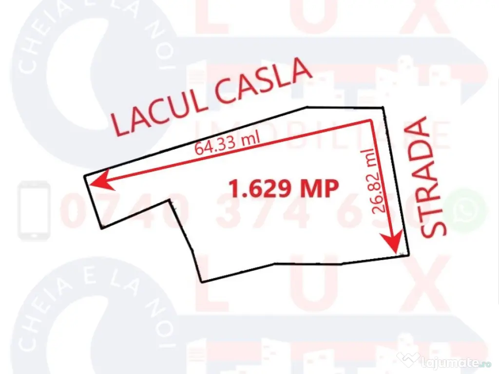 ID 7563 Teren Sat MINERI cu DESCHIDERE la LACUL CASLA
