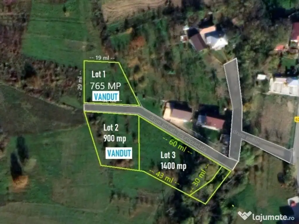 Vladesti - Priporu, Teren 1400 mp 