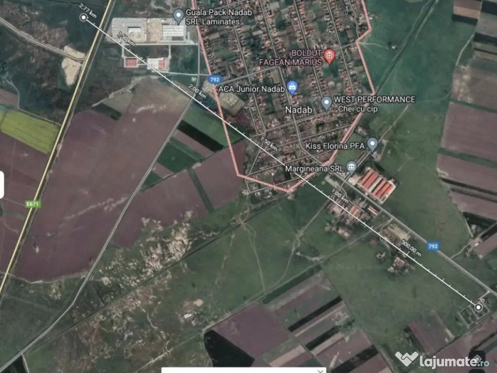 Teren extravilan 48100 mp in nadab - 3 euro/mp