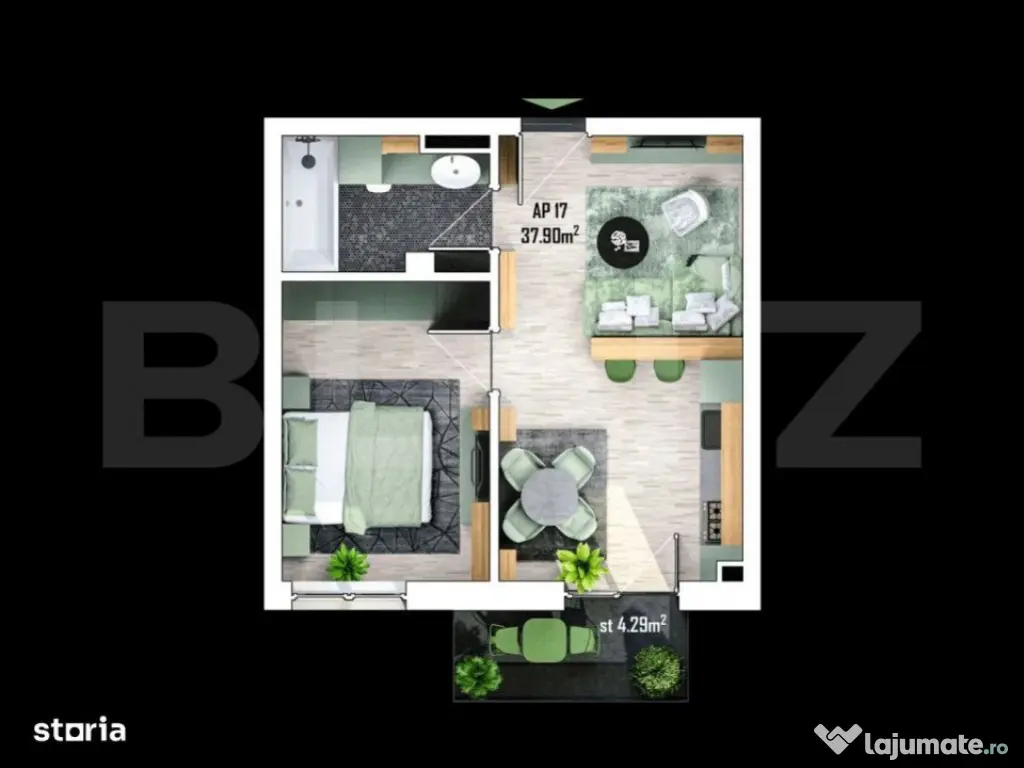 Apartament 2 camere, bloc nou, Apahida