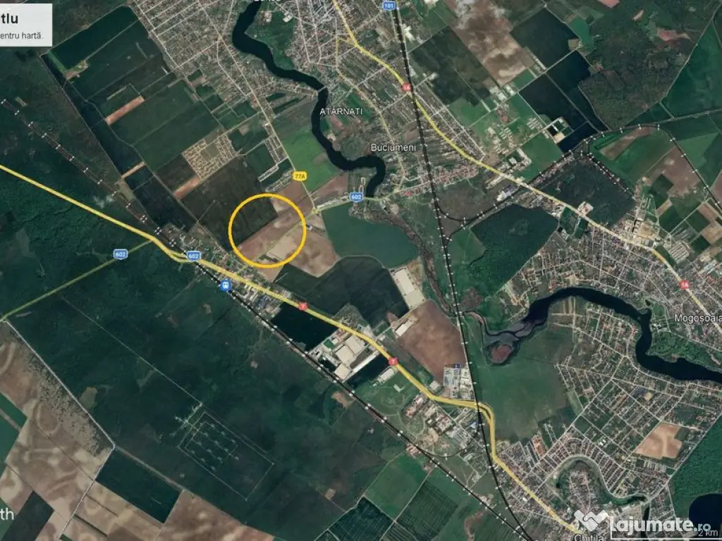Teren Intravilan A 0 Bucuresti - DN 7 Bucuresti - Buftea 