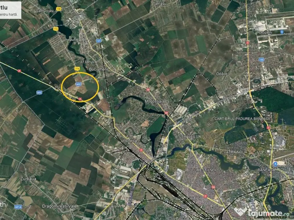 Teren Intravilan A 0 Bucuresti - DN 7 Bucuresti - Buftea 