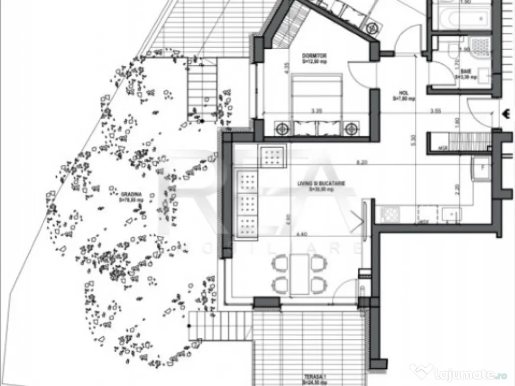 3 camere cu gradina Ultracentral - Mosilor