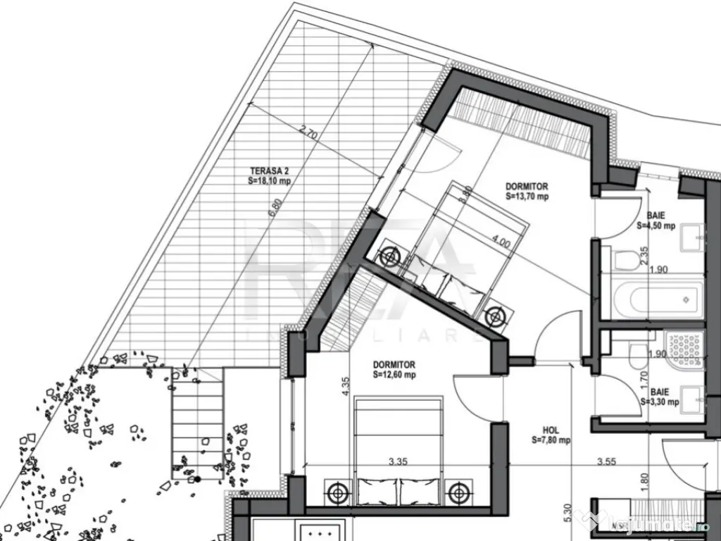 3 camere cu gradina Ultracentral - Mosilor