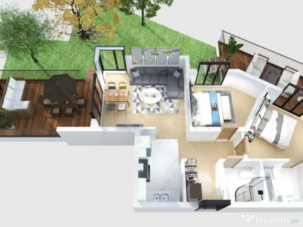 3 camere cu gradina Ultracentral - Mosilor