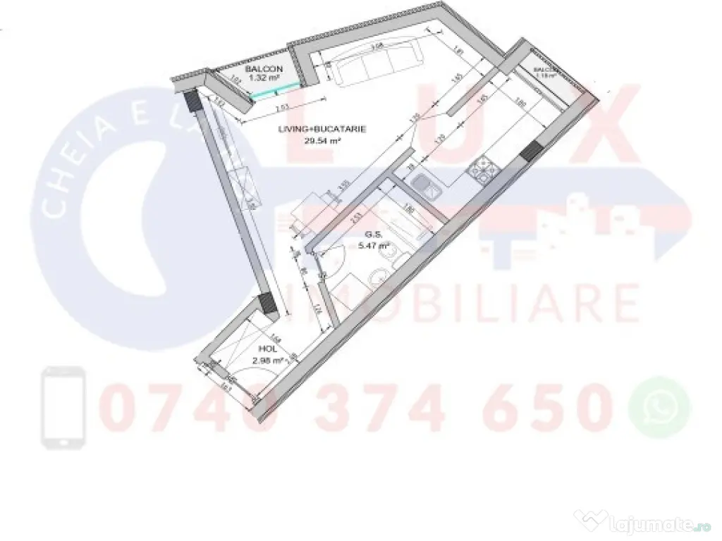 ID 1335 Garsoniera confort I - Zona Centrala 