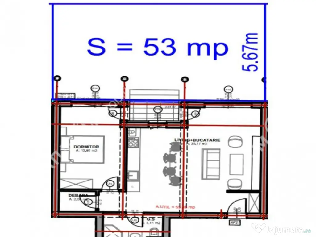 Apartament la cheie 2 camere cu debara balcon gradina zona D 