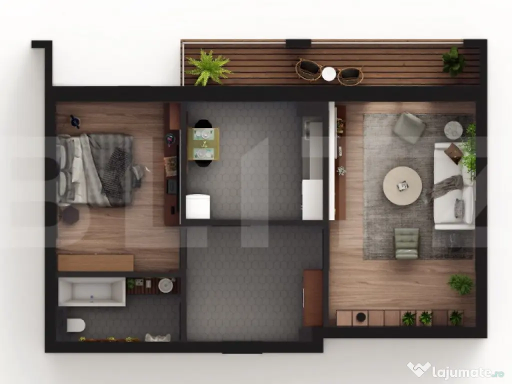 Apartament de 2 camere, decomandat, etaj intermediar, Visani 