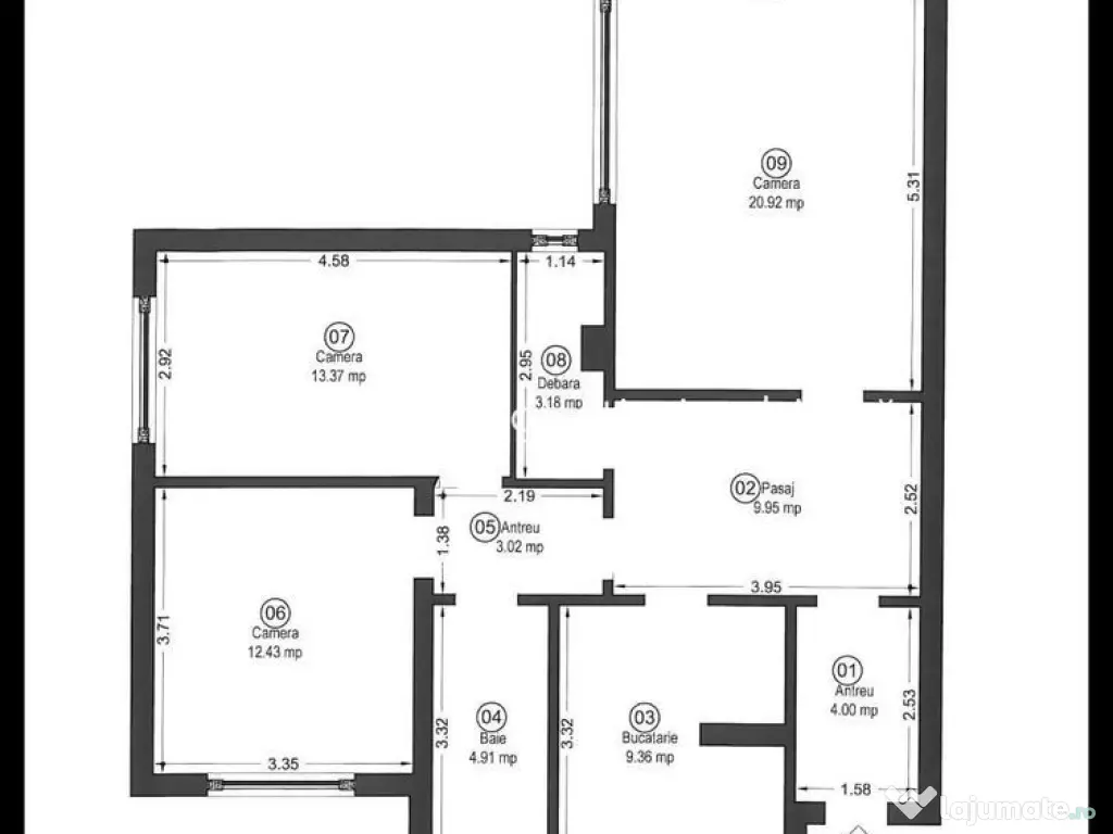 PRET NOU! Apartament decomandat 3 camere - str. Horia - C... 