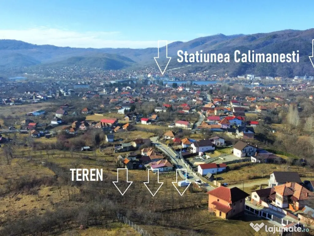 CALIMANESTI, TEREN 2378 MP, TOATE UTILITATILE 
