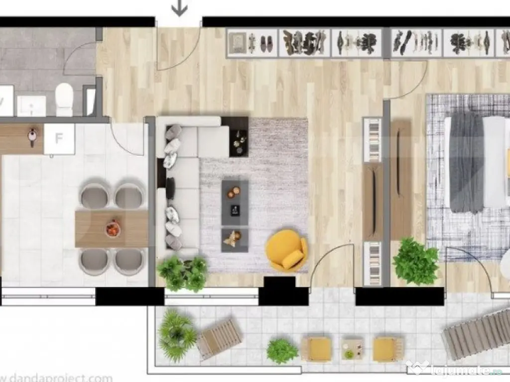 Apartament 2 camere decomandate, 53mp, constructie noua, zon