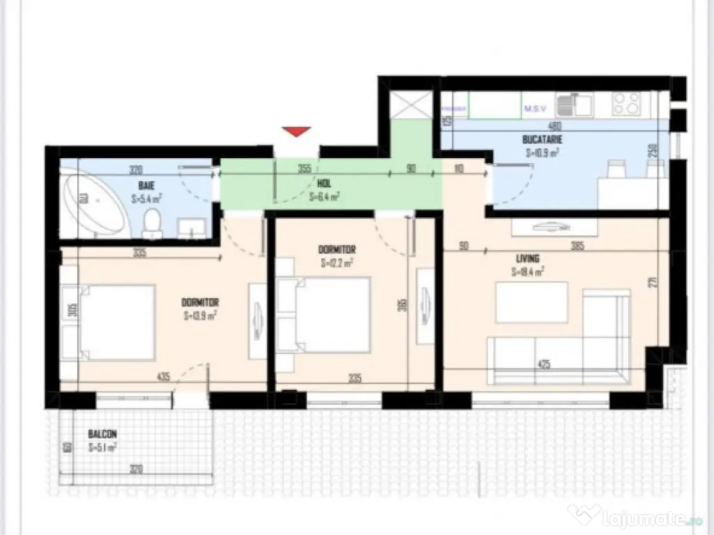 Spre vanzare apartament de 3 camere - Bragadiru