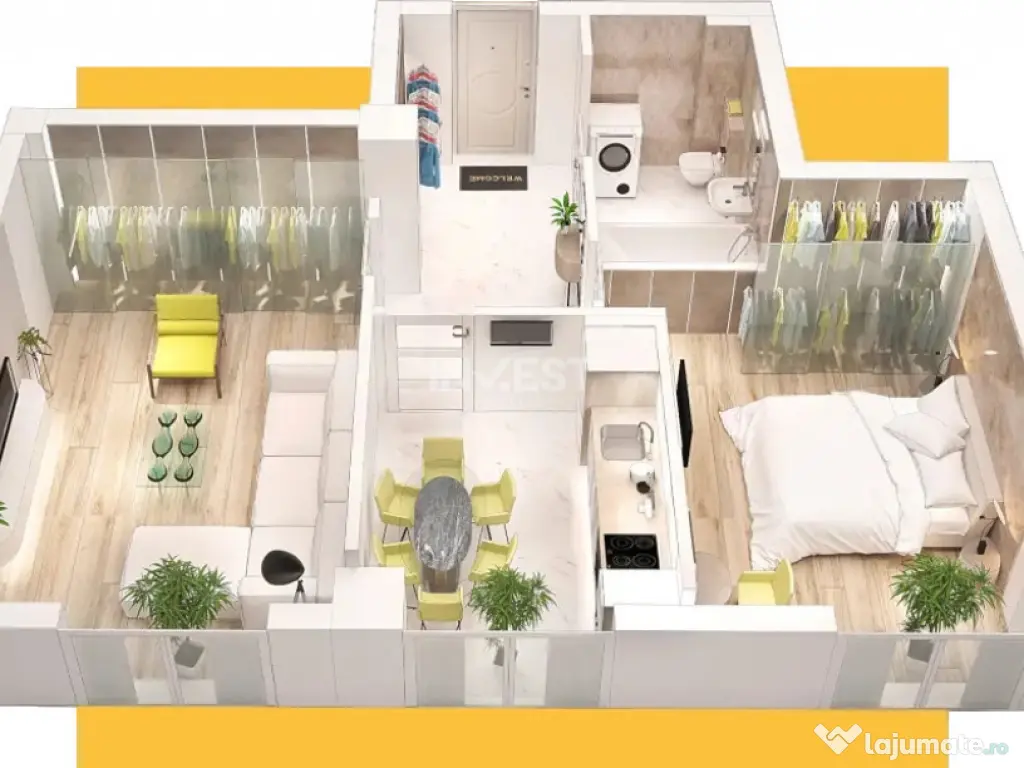 TVA 21% INCLUS *Apartament 2 camere PREMIUM* - 55,8 mp